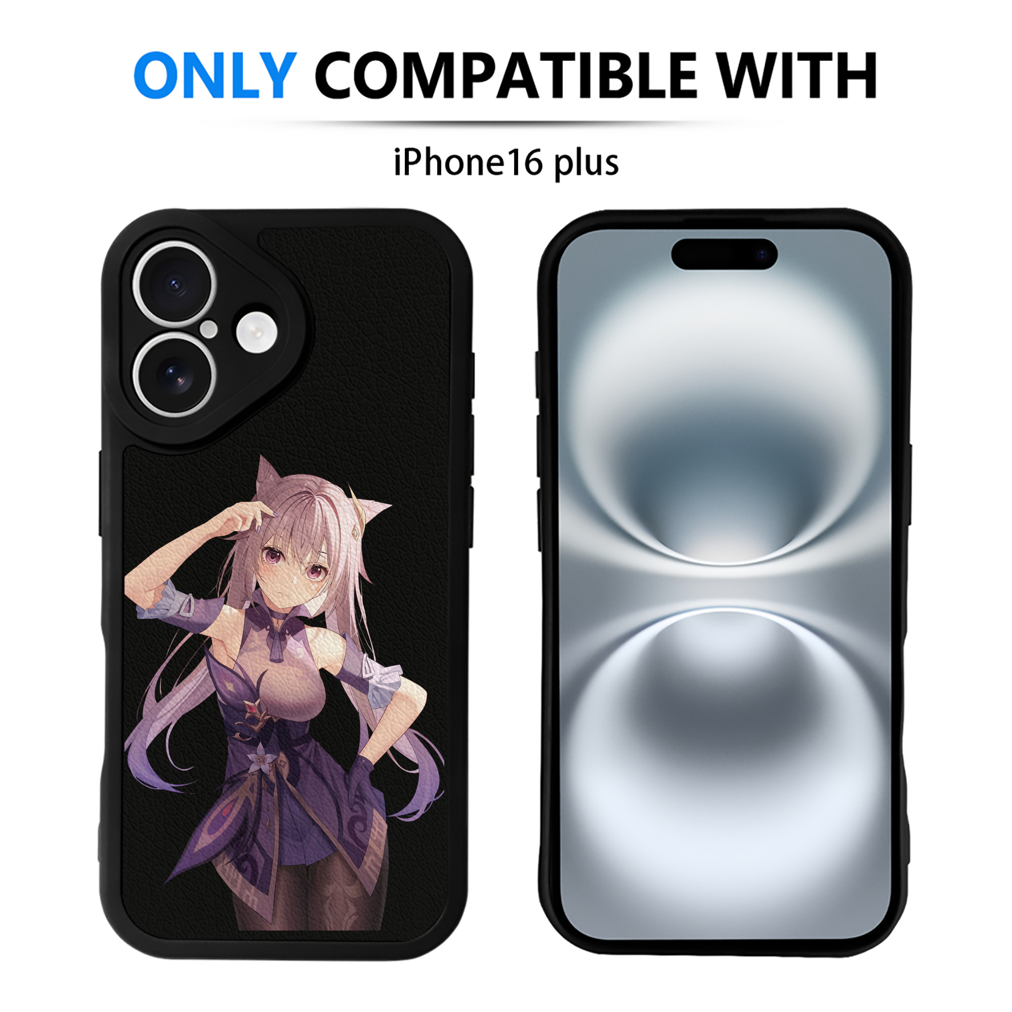 げんし神 刻晴 こくせい genshin Kokusei 【iPhone 16シリーズ対応】シリコンスマホケース（レザー調） 材質：シリコン